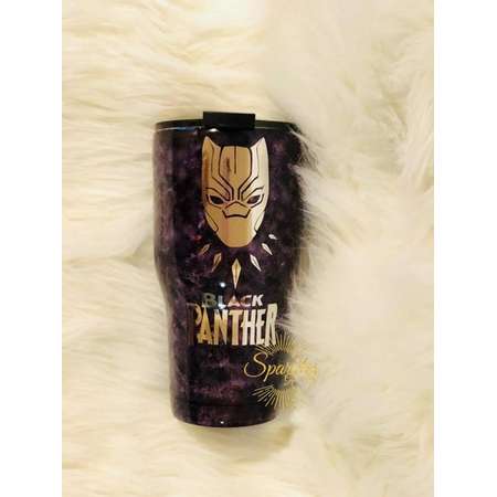 Yeti, Black Panther Wakanda Forever Tumbler, Black Panther Wakanda Forever Hand Painted Cup, Mens/Boy Gift, Valentine's Day Gift thumb