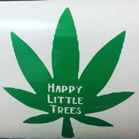Happy Little Trees Decal | Bob Ross Decal | Pot Decal | Weed Decal | Bob Ross Sticker | Leaf Decal thumb