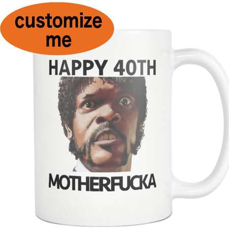Pulp Fiction 40th Birthday Mug Tarantino 50th Mug 47th Birthday Samuel L Jackson Movie Quote Cup thumb