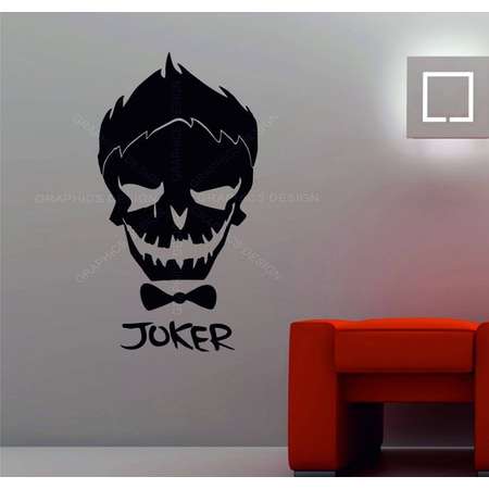 Suicide Squad Joker Villains Bumper Window Car Decor Vinyl Wall Sticker Bedroom . thumb