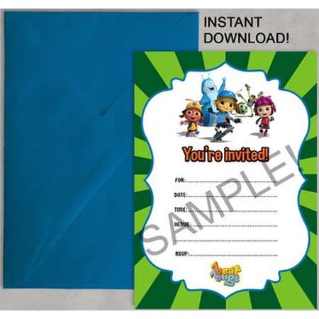 Beat Bugs Inspired Printable Birthday Invitation DIY Blank Fill it in yourself INSTANT DOWNLOAD Jpeg Pdf No waiting! Digital thumb