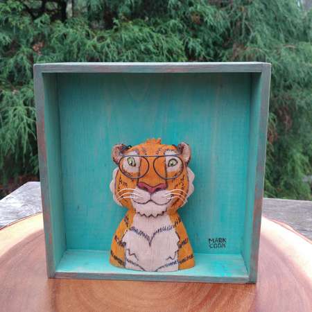 ANIMAL SHADOW BOX - "Daniel" Tiger thumb
