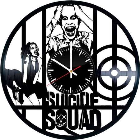 Suicide Squad Joker Harley Quinn Vinyl Record Wall Clock - Get unique home wall decor - Gift ideas for men and women thumb