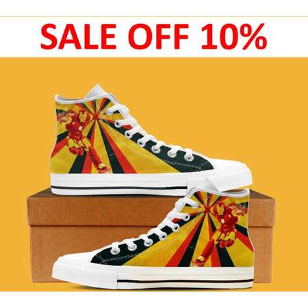 Avengers Black and White Custom Shoes, Infinity War Converse Shoe, Avengers Assemble, Marvel High Top, Captain America, Hulk Sneaker Ironman thumb