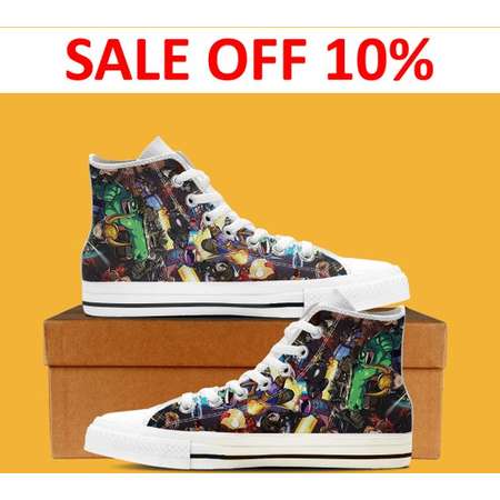Avengers Black and White Custom Shoes, Infinity War Converse Shoe, Avengers Assemble, Marvel High Top, Captain America, Hulk Sneaker Ironman thumb