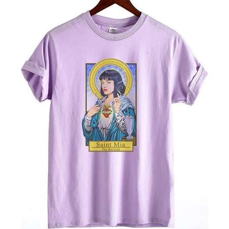 Saint Mia Pulp Fiction Shirt/ Pulp Fiction T-Shirt/ Pulp Fiction Tee Graphic Shirts/ Women Top Women Tee Lady Tops And Tees Women Clothing thumb