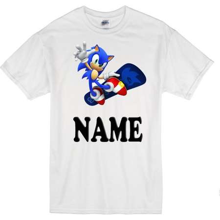 SONIC THE HEDGEHOG Kids Personalised T-shirts Kids Any Name, Any Age Birthdays Gifts Kids T-shirts thumb