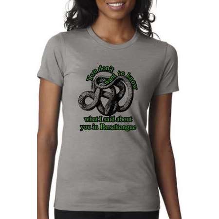 Parseltongue fandom womens tshirt slytherin inspired tee thumb