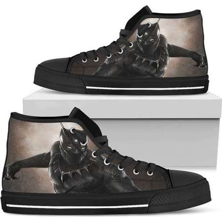 Black Panther, Custom High Top Sneakers, Wakanda, Black Panther Marvel, Marvel Black Panther, Panther, Sneakers, High Tops, T'challa, Shoes thumb