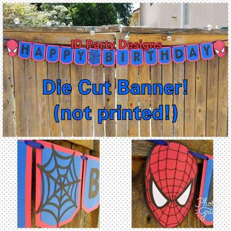 SPIDERMAN AVENGERS BANNER Avengers Birthday Super Hero Decorations Wakanda Forever Black Panther Birthday Captain America thumb