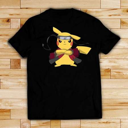 Pokemon shirt Pikachu Naruto t-shirt t shirt, unisex men's women's t shirts, cotton black shirt, white shirt, top, unisex adult clothing thumb