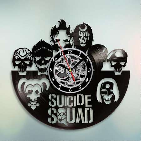 Suicide Squad Theme Birthday Gift For Your Man, Young Boss, Boyfriend, Best Friend, Wife, Sister, Girlfriend, Crush, Wall Clock thumb