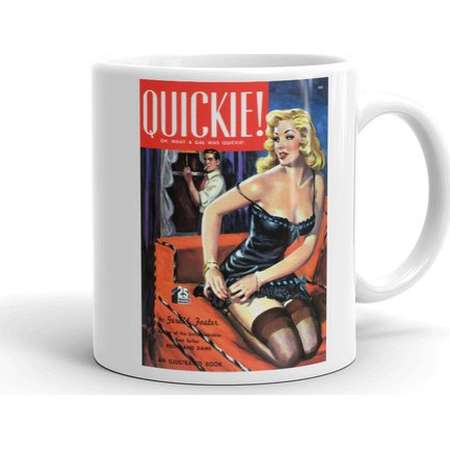 VAMP Collection - Pulp Fiction Cover Art - Coffee Mug - "Quickie" - pop art - book cover - trash novel - 1950s thumb