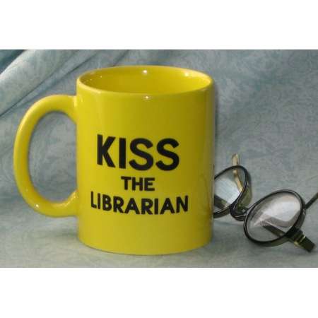 Buffy the Vampire Slayer KISS THE LIBRARIAN Mug - Both sides! Cup Spike Giles thumb