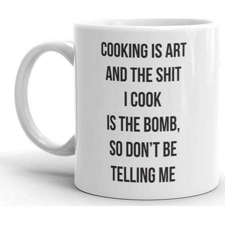 Cooking is Art, Love Cooking, Cooking Gift for Chefs, Cooks, Culinary Artists, Jesse Pinkman from Breaking Bad Quotes Coffee Mug, Baker Gift thumb