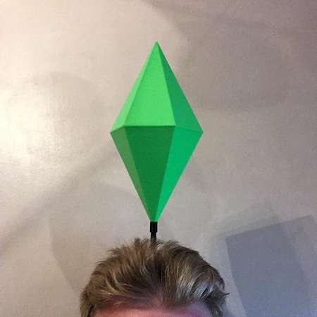 Sims HUGE Plumbob Headwear With LED / Mood Plum Bob Headband / Sim Costume / Sims Cosplay / Maxis EA Games thumb