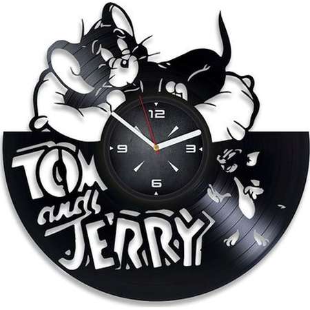 Large Tom And Jerry Vinyl Record Wall Clock Disney Clock Christmas Gift For Kids Tom And Jerry Cartoon Tom And Jerry Disney Wall Clock thumb