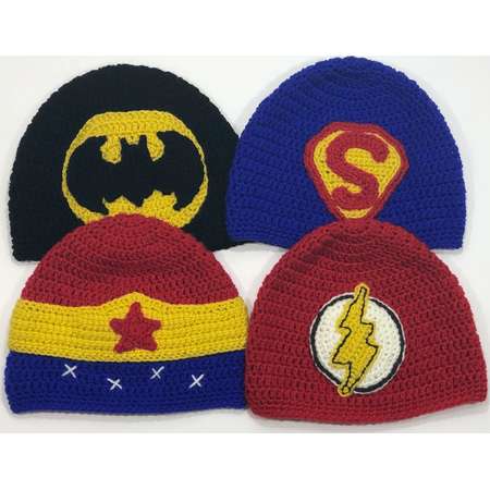 DC Super Hero Beanies, Batman, Superman, Wonder Woman & Flash thumb