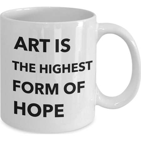 Artist coffee tea mug - funny clever ceramic mugs gift for artists water painter bob ross van gogh - valentine anniversary appreciation a... thumb