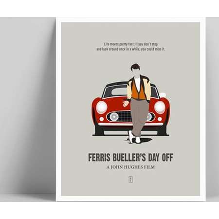 Ferris Bueller - Minimalist Poster, Ferris Poster, Minimalist Print, Matthew Broderick, John Hughes, The Breakfast Club, Sixteen Candles thumb