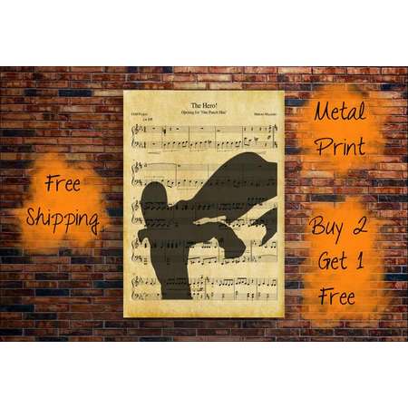One Punch Man Music Sheet-One Punch Man Music Art Print-Anime Music Art Prints-Anime Prints-Music Art Prints-Metal Prints-Anime Decour thumb