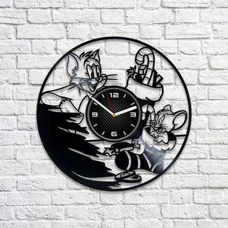Tom and Jerry Gift For Kids Tom and Jerry Vinyl Clock Tom and Jerry Art Xmas Gift Tom and Jerry Vinyl Wall Clock 12 inch Tom and Jerry Clock thumb