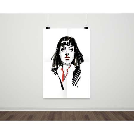 Pulp Fiction Poster, Pulp Fiction, Pulp Fiction Print, Pulp Fiction Art, Quentin Tarantino, Movie Poster, John Travolta, Samuel L Jackson thumb
