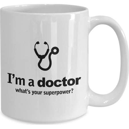 Medical doctor mug i'm a what's your superpower treat prevent health plague 13th baby best gift office coffee cup thumb