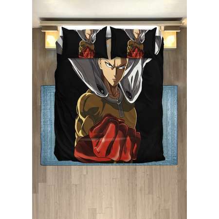 One Punch Man Duvet Saitama bedding set Twin, Queen, King size bedding, bedroom duvet set plus 2 pillow covers thumb