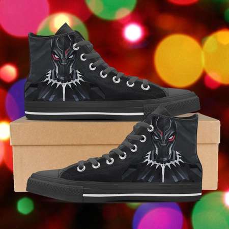 Black Panther shoes, Black Panther high tops, Black Panther sneakers, look like converse, Women's Men's Kid's Hi Tops, clothing thumb