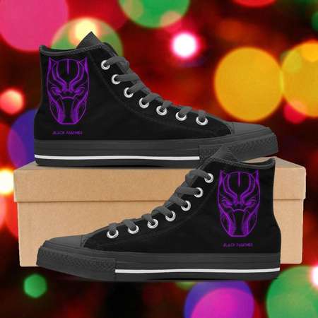 Black Panther shoes, Black Panther high tops, Black Panther sneakers, look like converse, Women's Men's Kid's Hi Tops, clothing thumb