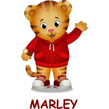 DANIEL TIGER PERSONALIZED  t-shirt fabric  iron on transfer for light colored items only thumb
