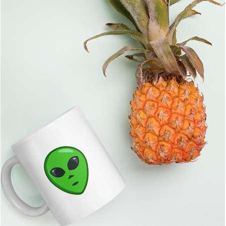Alien Face Emoji Mug Alien Head Emoji Coffee Mug Alien Mug Alien Cup Extraterrestrial Cup With Emoji Drinkware Fun Gift Mug Emoji Gift Cup thumb