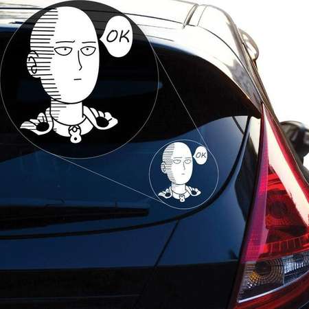 Saitama Decal, One Punch Man Sticker, Anime Decal, Dragon Ball Z Decal thumb