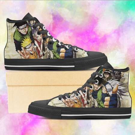 Naruto shoes, Naruto High top, sneakers, converse look alikes, high top shoes, footwear, holiday gift men's kids shoes thumb