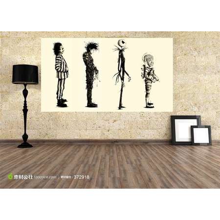 Tim burton Films Beetlejuice Movie Art Silk Poster Print Edward Scissorhands thumb