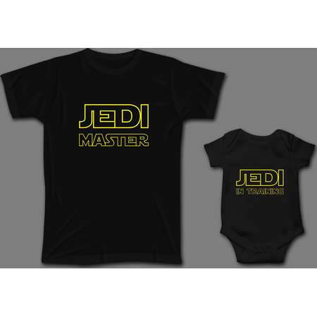 Father Son Matching Shirts Daddy And Me Jedi master Jedi in training Dad And Son Star Wars Matching Shirts Father and Daughter thumb