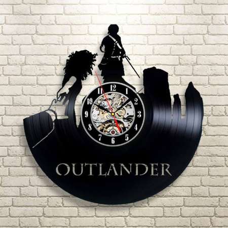 Outlander Movie Retro Vinyl Record Wall Clock Vintage Wall Clock Modern Outlander Art Xmas Gift Idea For Boy New Year Gift For Him thumb