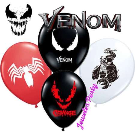 12" Venom Carnage Spiderman Birthday Balloons Decoration Supplies thumb