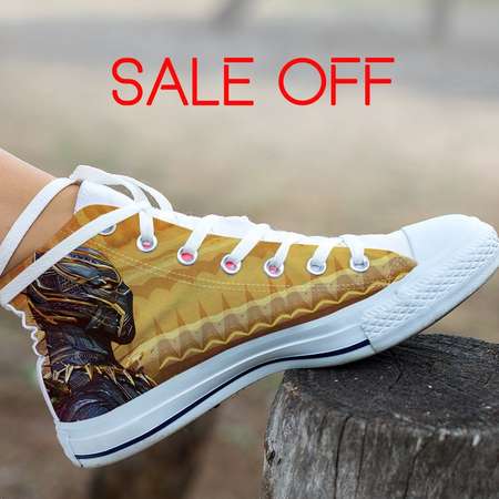 Black Panther Wakanda T'challa Custom Shoes, Black Panther Party Avengers High Top, Marvel Comics Sneakers, black panther cosplay Shoes thumb