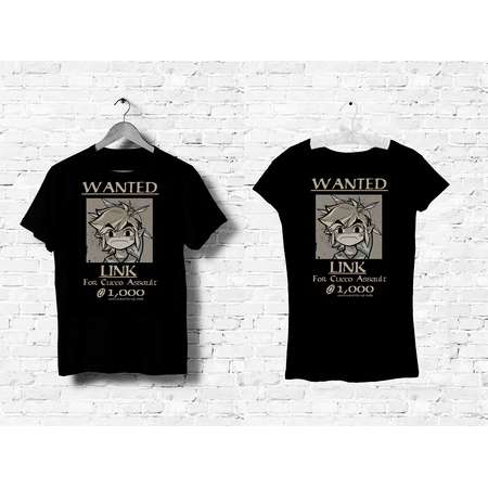 T-Shirt men women & Men Women Wanted Link for The Legend of Zelda Nintendo Assault Cucco thumb