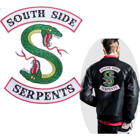 Riverdale South Side Serpents Inspired Embroidered Patch, Southside Jacket iron on parch, Snake patch, Back patch FX- thumb