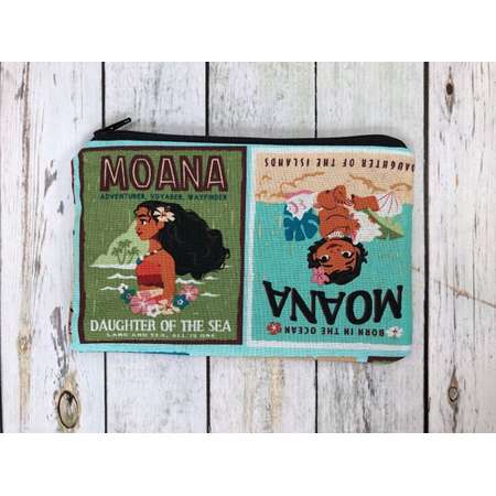 Moana small zipper pouch, pencil pouch, makeup organizer bag, gift for her, baby gift, first aid pouch, baby organizer, pencil case thumb
