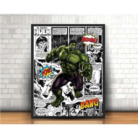 The Incredible Hulk Print, Gift for Him, Gift for Husband, Hulk Art, Super Hero Room, Superhero Print, Superhero Art, Vintage Comic Book Art thumb