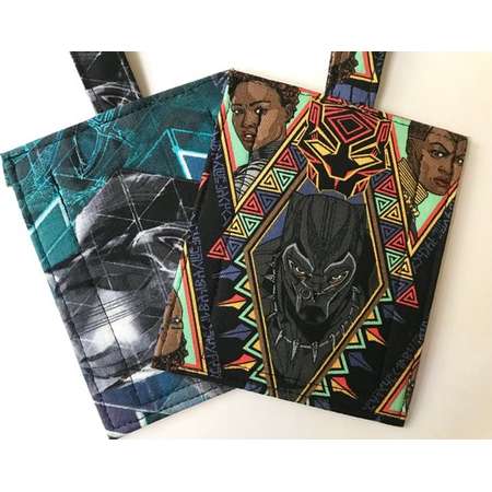Handmade Marvel Black Panther Wakanda Forever Superhero Luggage/Stroller/ID/Backpack/Purse/Bag Tags thumb