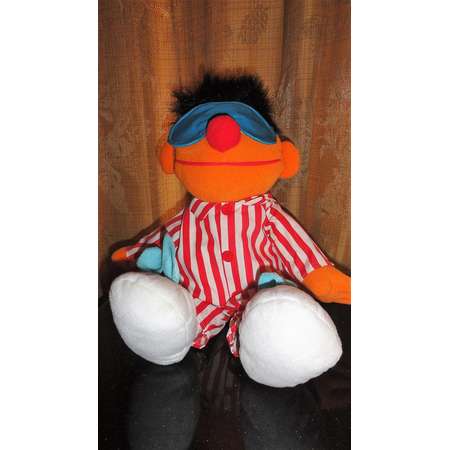 Vintage 1996 Tyco Jim Henson Productions Inc Sesame Street Sing & Snore Ernie In Pajamas Doll Toy thumb