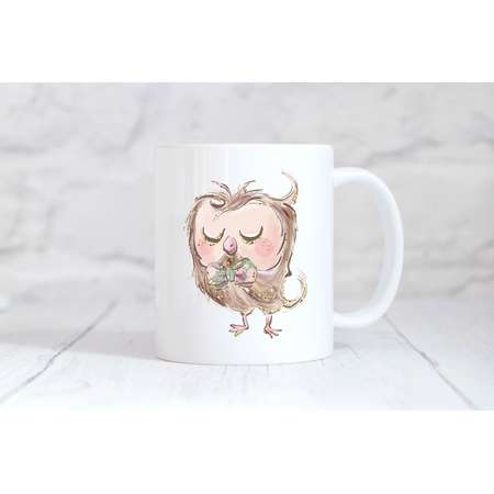 Owl Mug, Owl, Owl Gift, Owl Cup, Owl Coffee Mug, Bird Mug, Bird, Bird Gift, Bird Cup, Trendy Owl, Owl Gifts, Owl Pet, Gift for Her, Teacher thumb