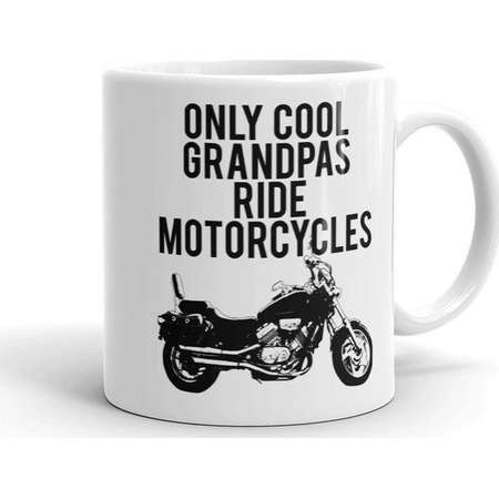 Only Cool Grandpas Ride Motorcycles-  Great Dad Grandpa Uncle Gift Idea- Coffee Mug thumb