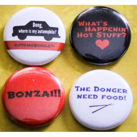 Sixteen Candles (Donger Pack) Set of 4 - 1" Pinback Buttons thumb