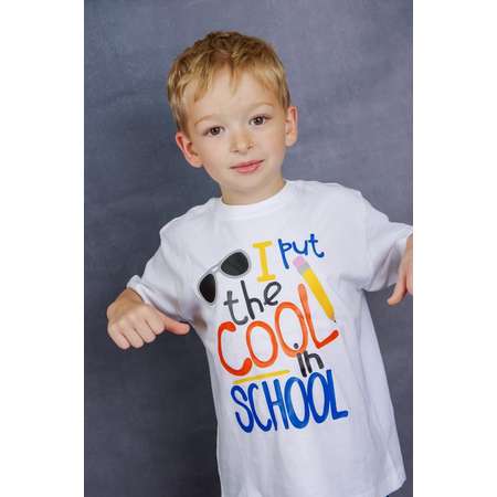 I Put the Cool in School Shirt or Bodysuit - (0-24 months)(2T-16) Unisex - school, first day of school, 1st day, boy, back to school thumb